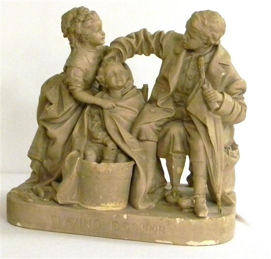 John Rogers  plaster sculpture 