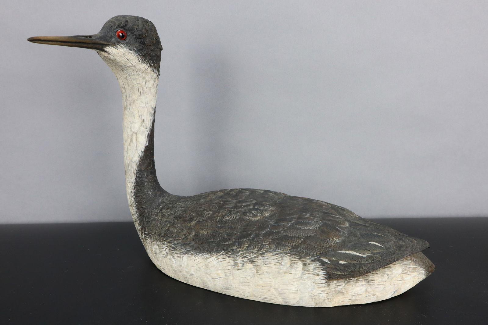 JOHN ROSSER WESTERN GREBE DECOY,