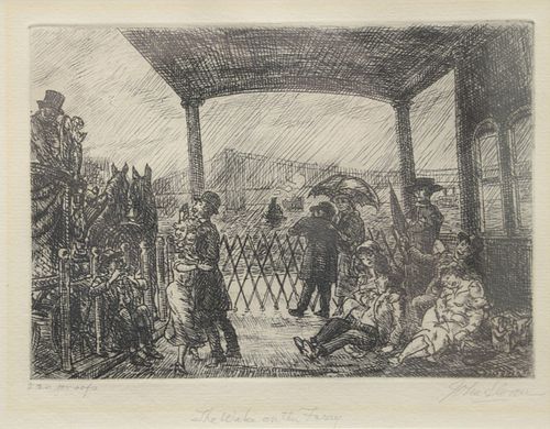 JOHN SLOAN ETCHING THE WAKE ON