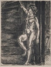 JOHN SLOAN  "NUDE STANDING ON