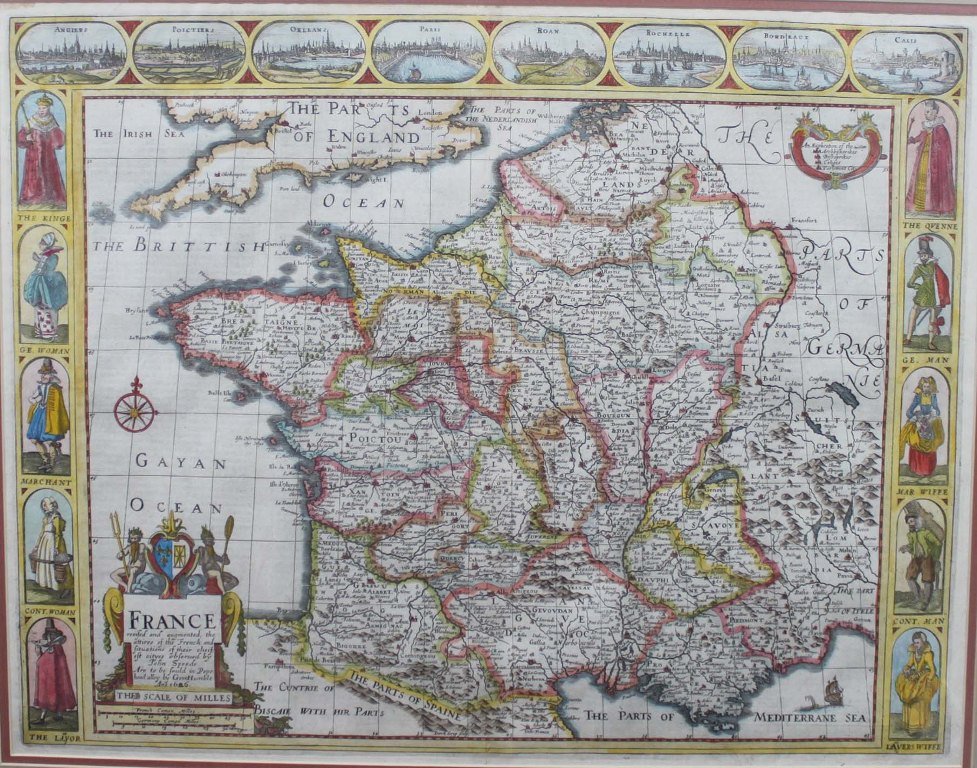 JOHN SPEED (1552-1629) FRANCE