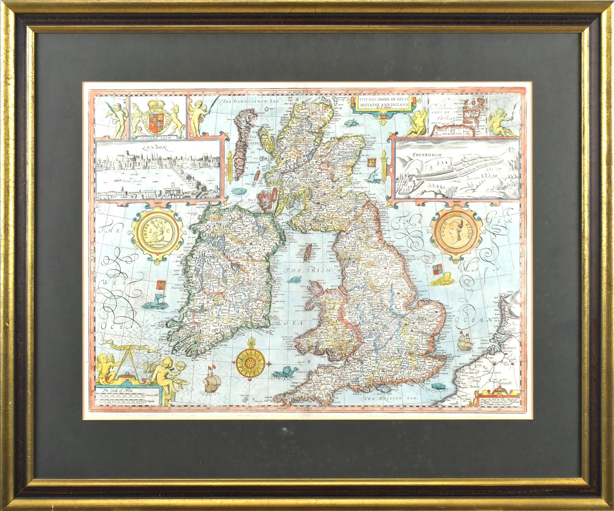 JOHN SPEED 17TH C. MAP, GREAT