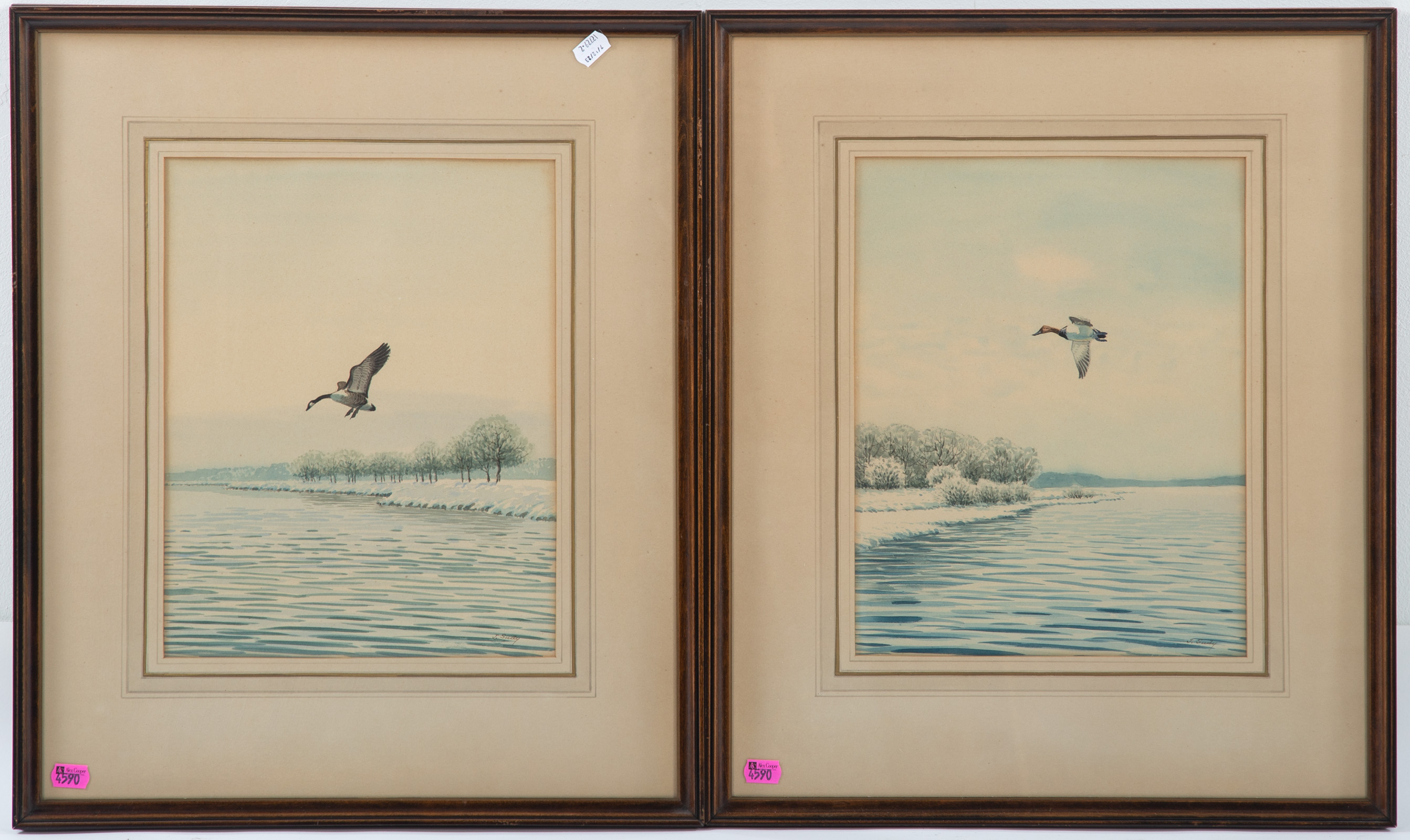 JOHN SUDY. A PAIR OF FRAMED