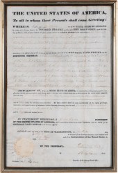 JOHN TYLER SECRETARIALLY SIGNE