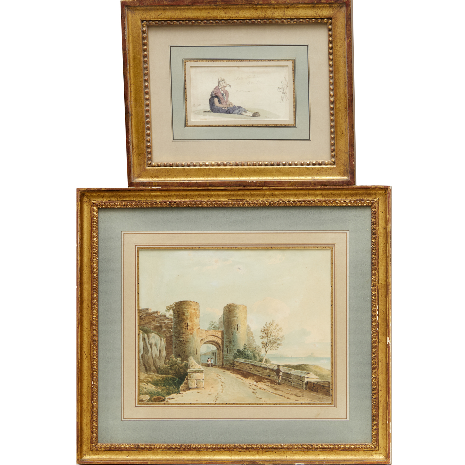 JOHN VARLEY, (2) WATERCOLOR