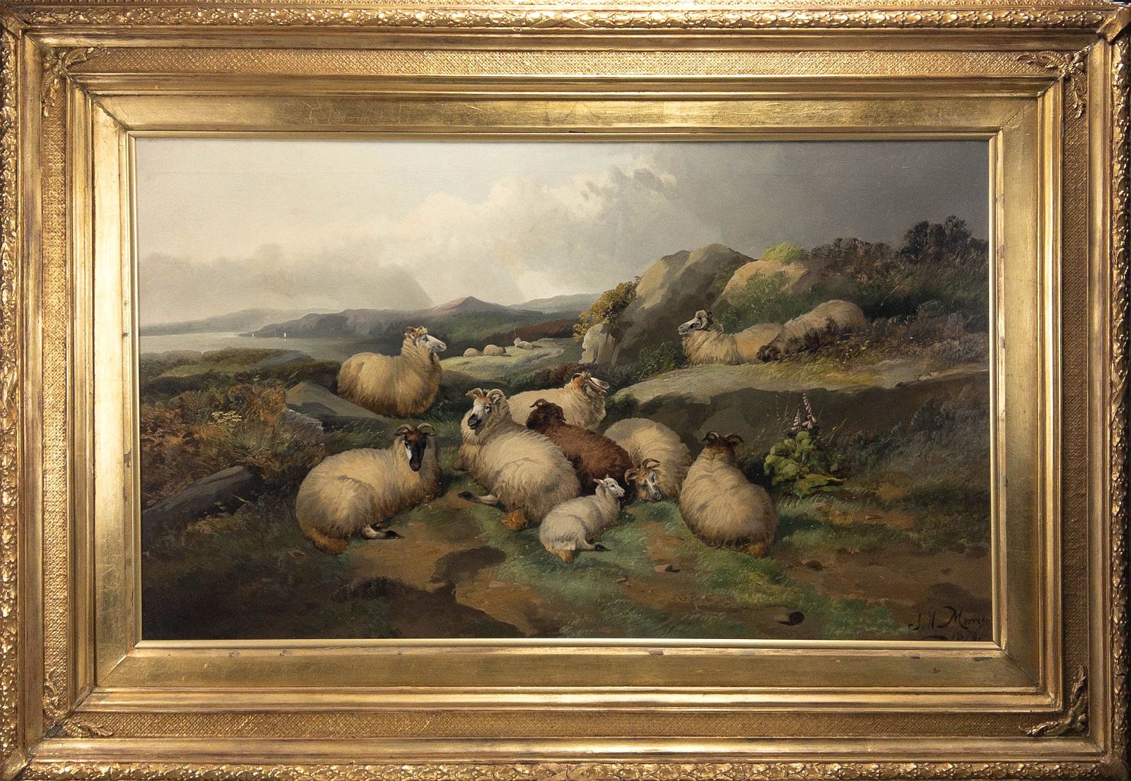 JOHN W. MORRIS, 1870, SHEEP IN