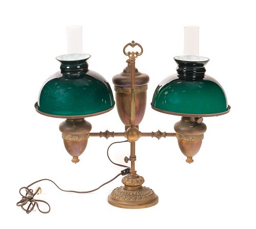 JOHN WANNAMAKER DOUBLE STUDENT LAMP