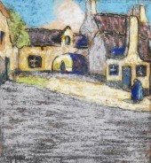 JOHN YOUNG JOHNSTONE, OIL ON B