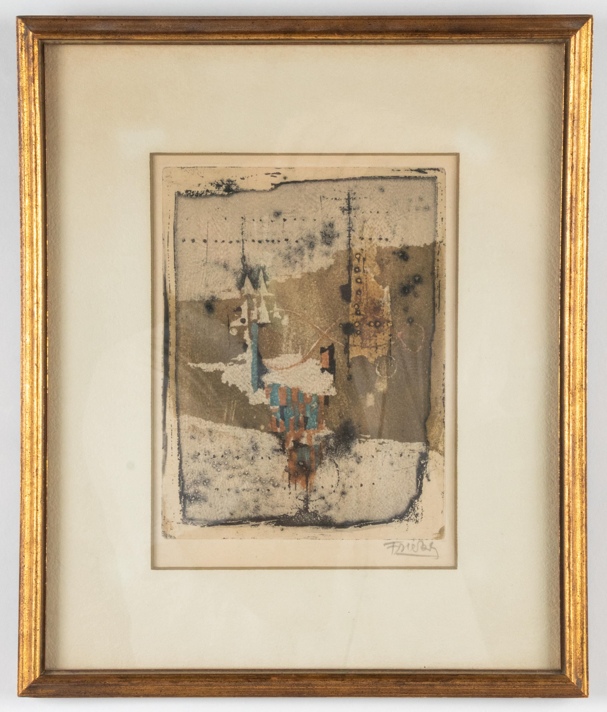 JOHNNY FRIEDLANDER ABSTRACT ETCHING