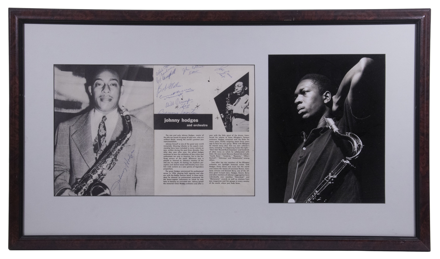 JOHNNY HODGES & BAND SIGNED