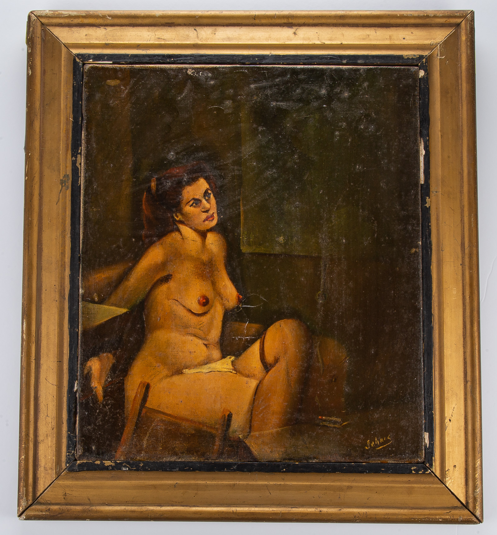 JOHNS. NUDE FIGURE, ACRYLIC