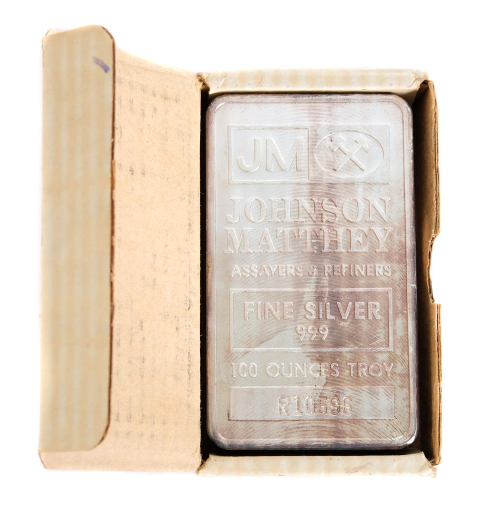 JOHNSON MATTHEY 100 OUNCE SILVER