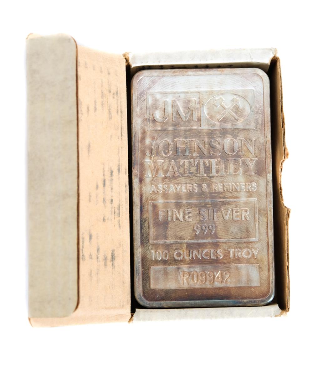 JOHNSON MATTHEY 100 OUNCE SILVER