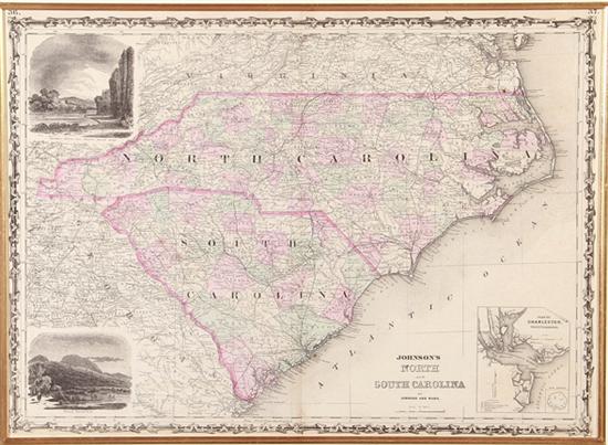 Johnson's map of North and South