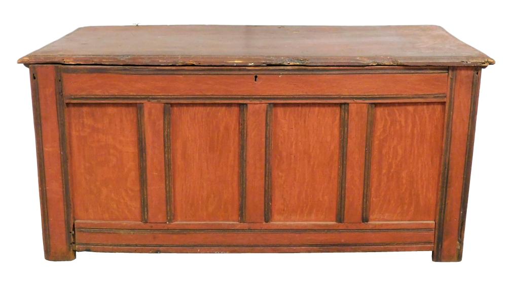 +JOINED OAK CHEST, NEW ENGLAND,