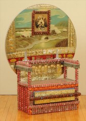 JON BOK: BENCH/TABLE WITH DOG