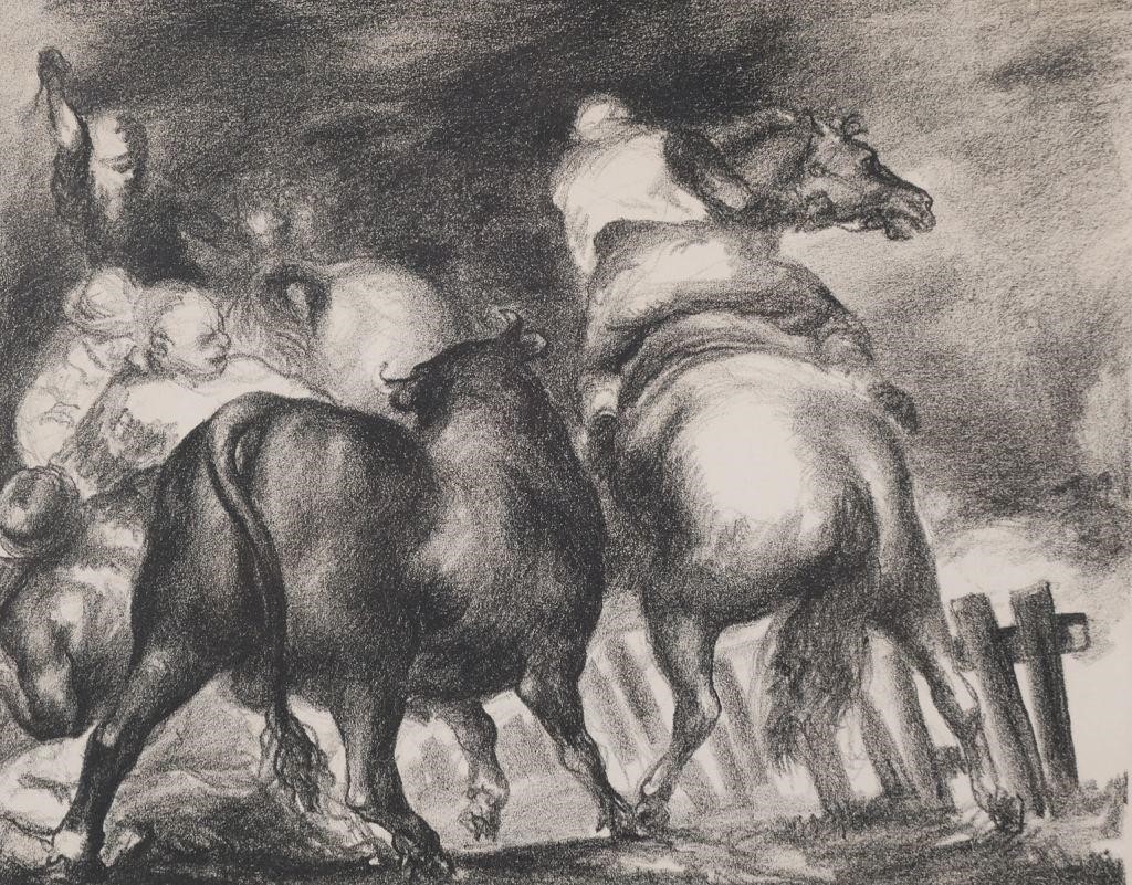 JON CORBINO, HORSES LITHOGRAPHBlack