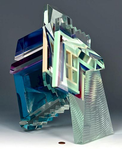 JON M. WOLFE GLASS SCULPTUREJon