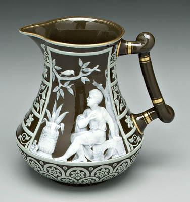 Jones pate-sur-pate pitcher,