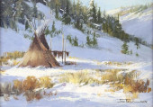 JONI FALK (B.1933) TEEPEE LAND