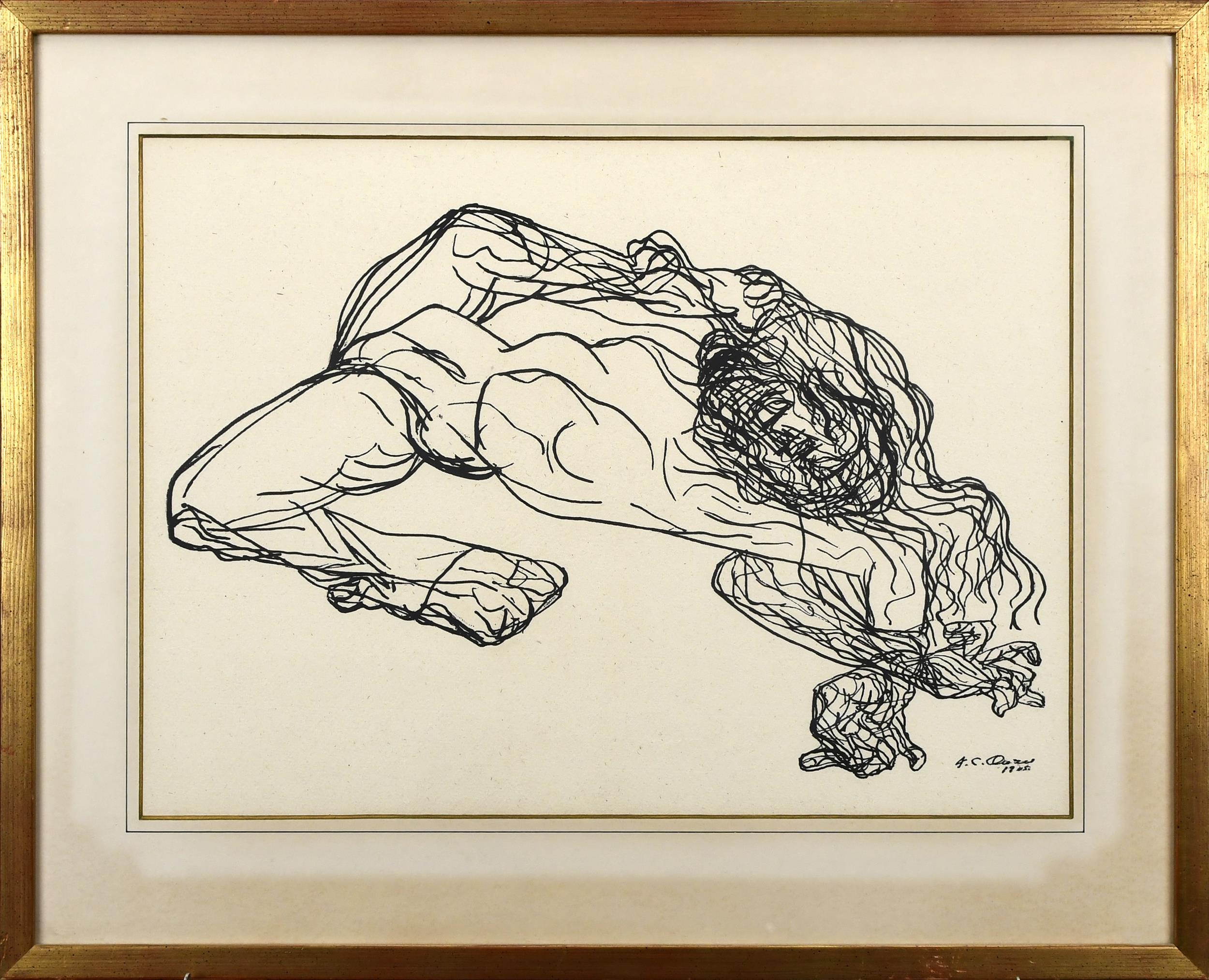 JOSE C. OROZCO INK DRAWING José
