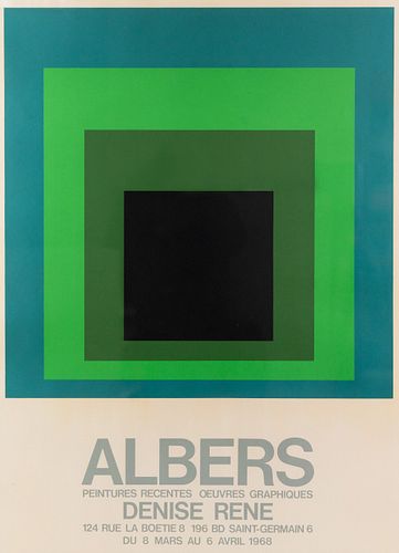 JOSEF ALBERS 1968 EXHIBITION POSTER
