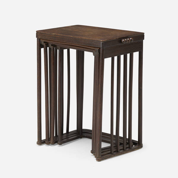 Josef Hoffmann. Nesting tables, set