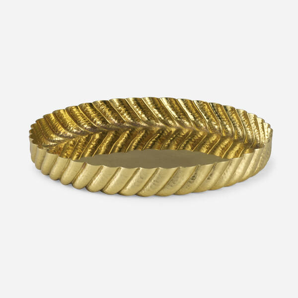 Josef Hoffmann. Tray. c. 1920, gilt