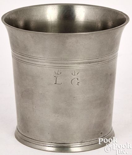JOSEPH DANFORTH PEWTER BEAKERJoseph