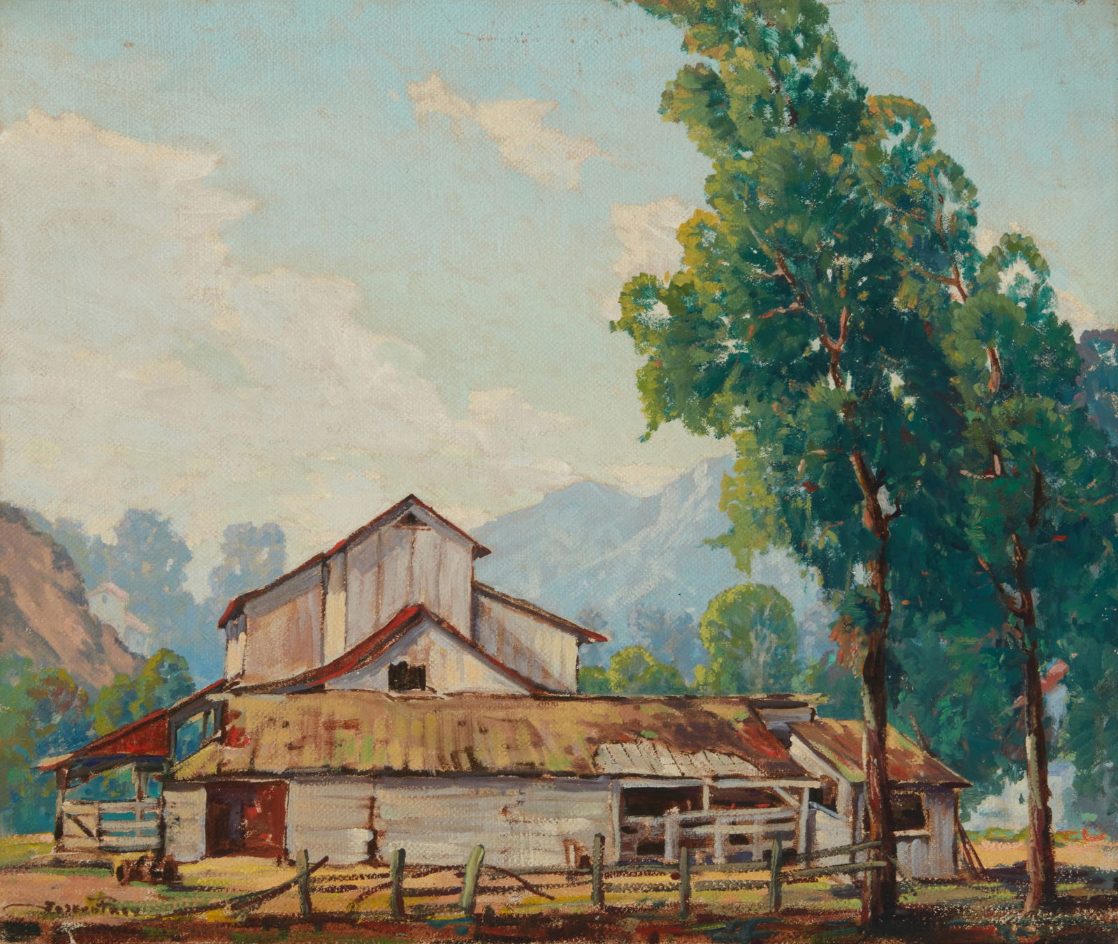 JOSEPH FREY (1892-1977), BARN IN