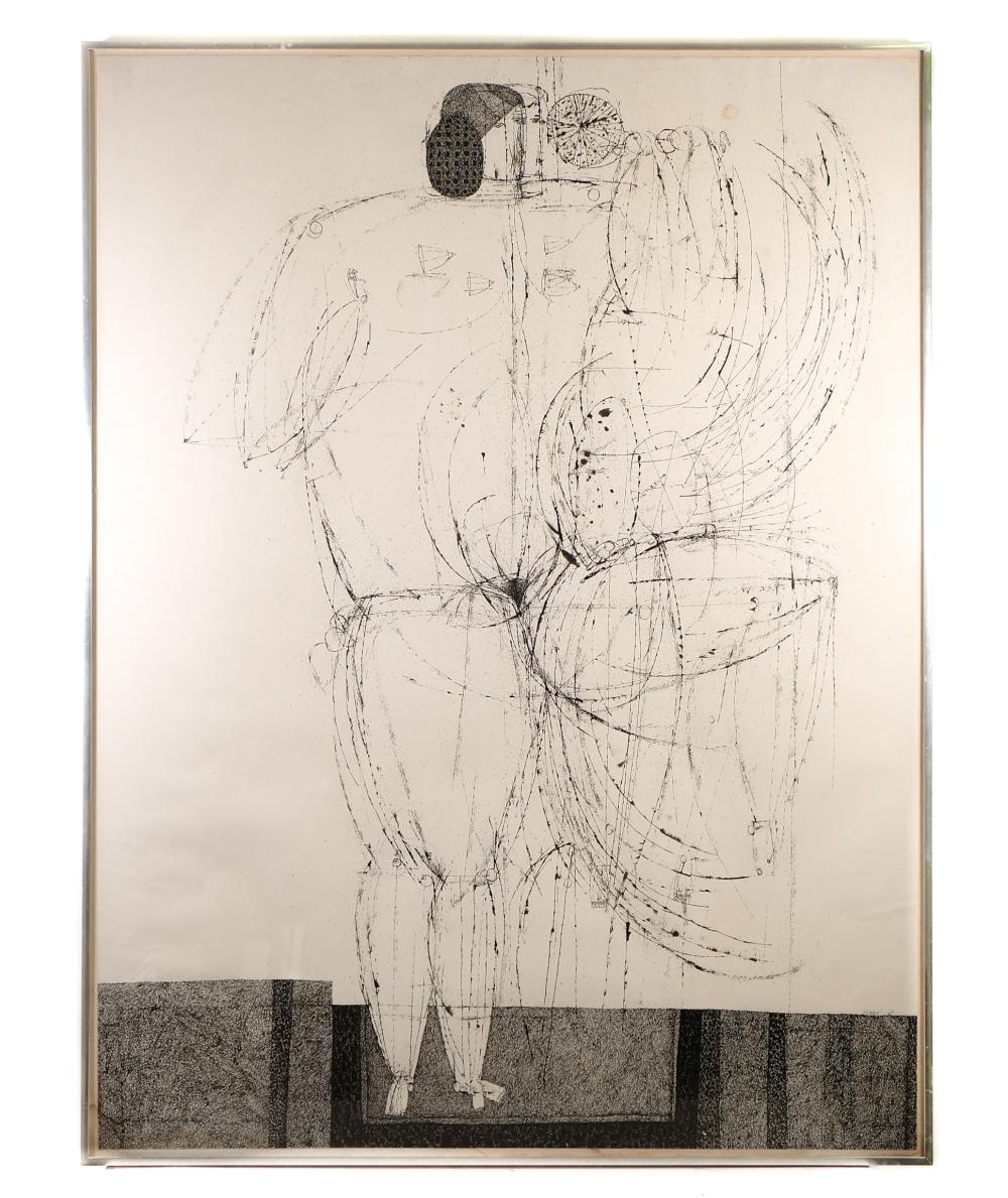 JOSEPH GLASCO, STANDING NUDE, INK