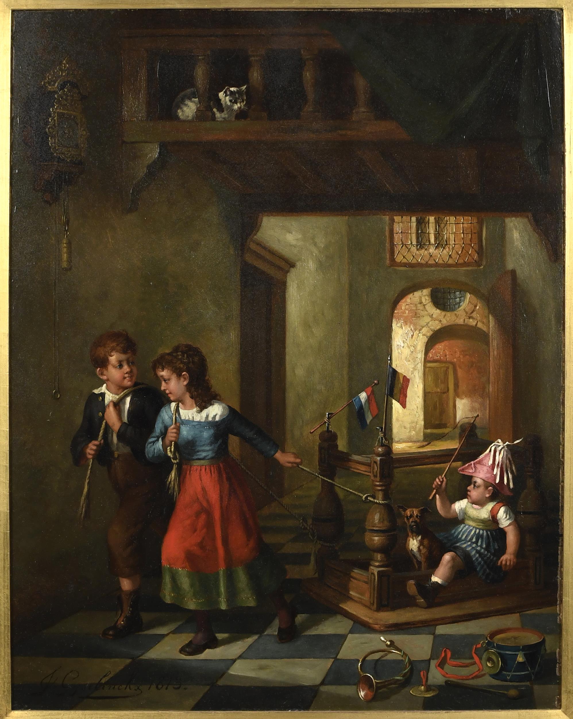 JOSEPH GYSELINCKX OIL ON BOARD,