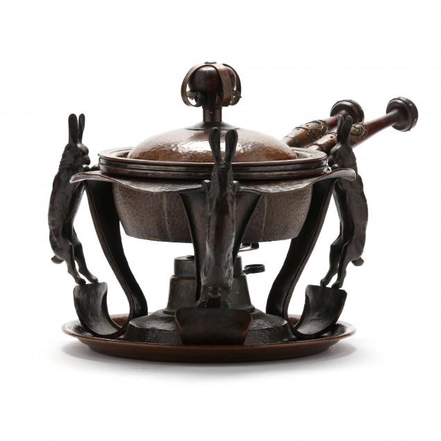 JOSEPH HEINRICHS FIGURAL COPPER AND
