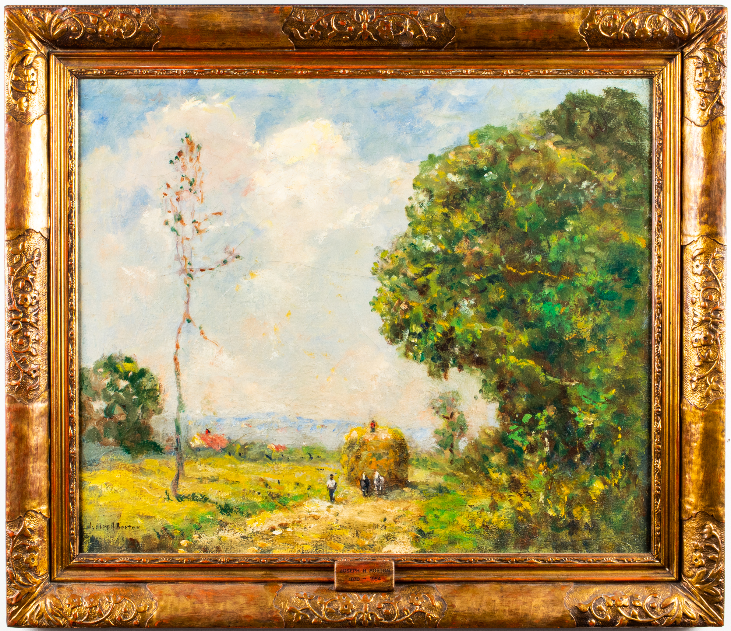 JOSEPH HENRY BOSTON LANDSCAPE OIL