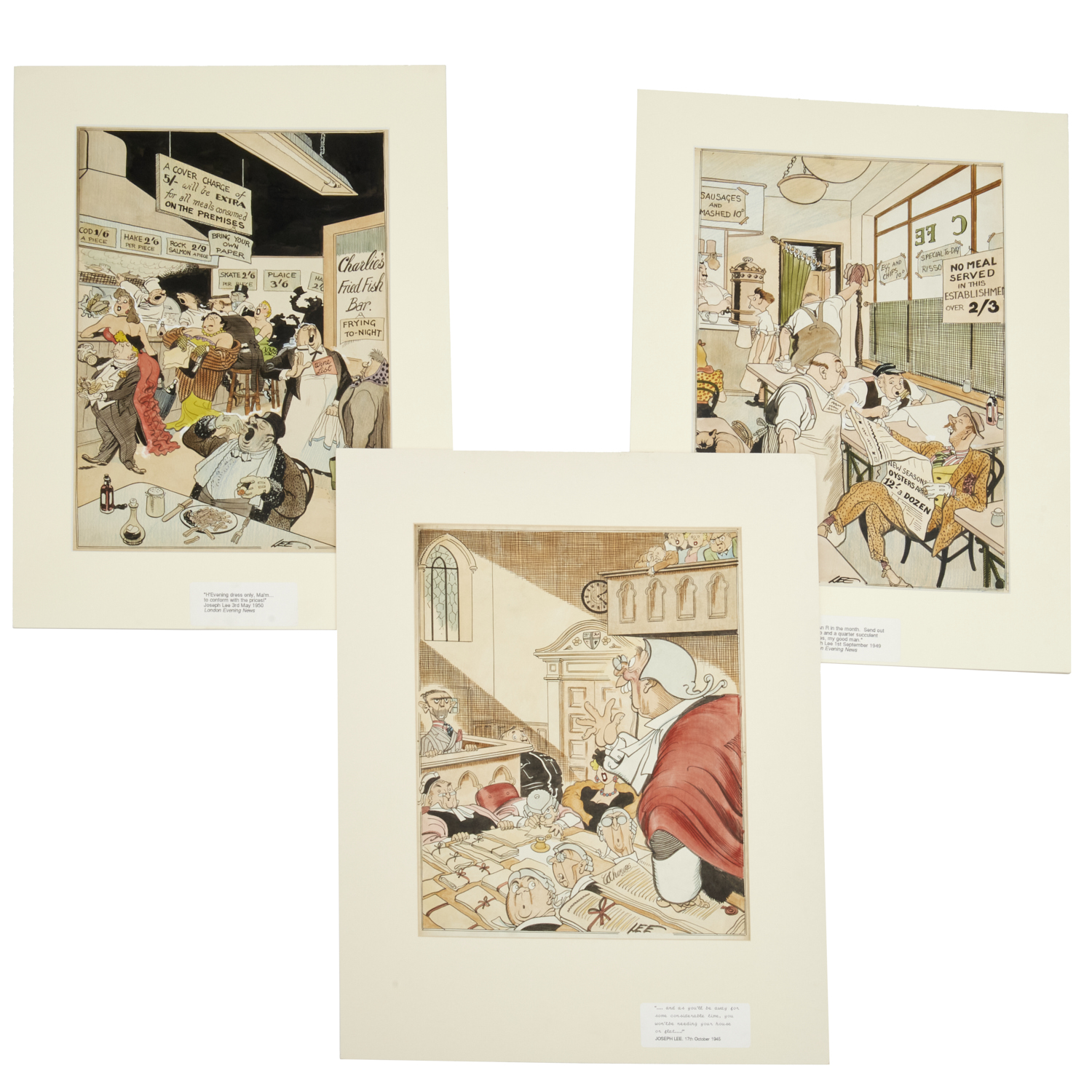 JOSEPH LEE, (3) ORIGINAL CARTOON