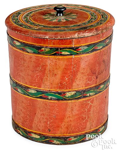 JOSEPH LEHN PAINTED BUCKET WITH