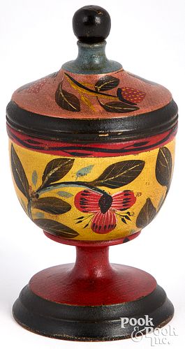 JOSEPH LEHN PAINTED TURNED WOODEN