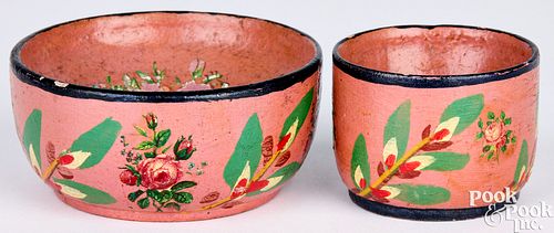 JOSEPH LEHN, TURNED AND PAINTED CUP