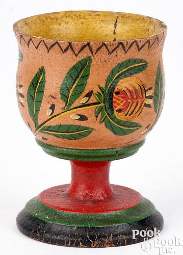 JOSEPH LEHN, TURNED AND PAINTED EGG