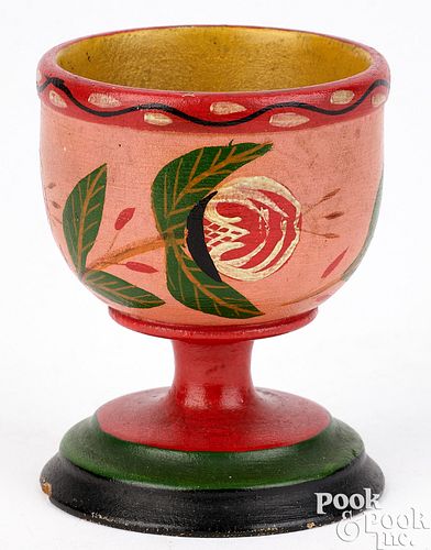 JOSEPH LEHN, TURNED AND PAINTED EGG