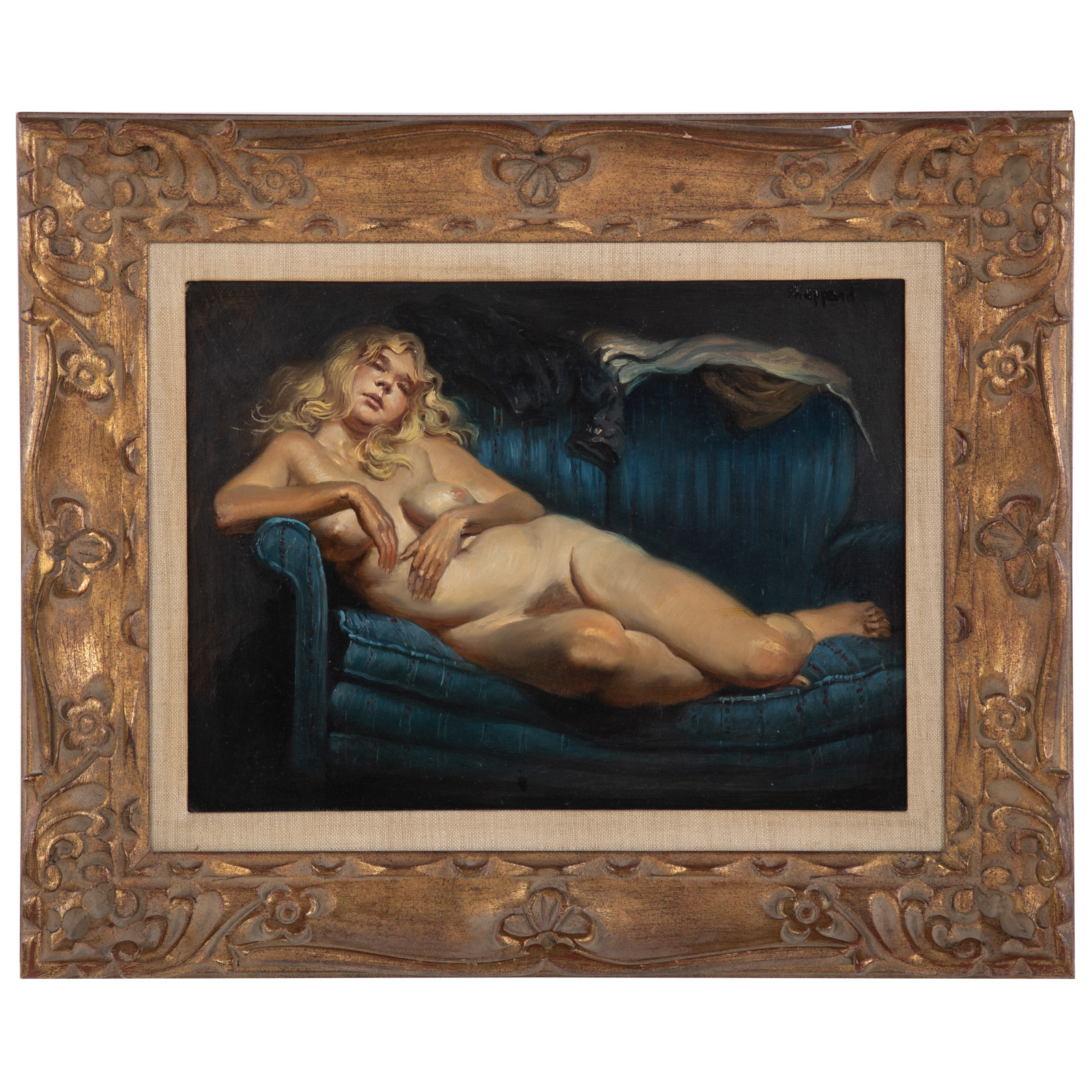 JOSEPH SHEPPARD. "RECLINING NUDE ON