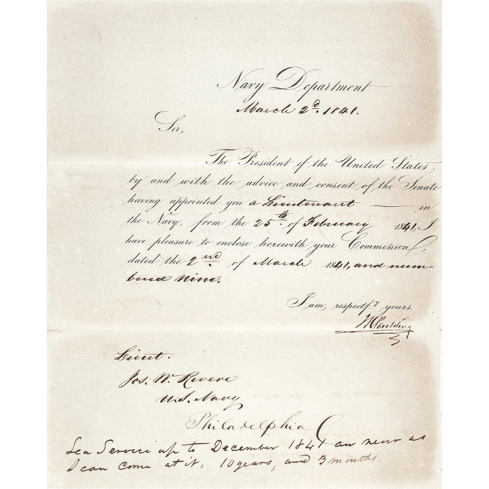 JOSEPH WARREN REVERE CIVIL WAR