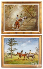 JOSEPHINE TAYLOR, TWO OIL ON C