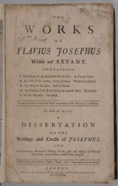 JOSEPHUS FLAVIUS. "WORKS" Lond