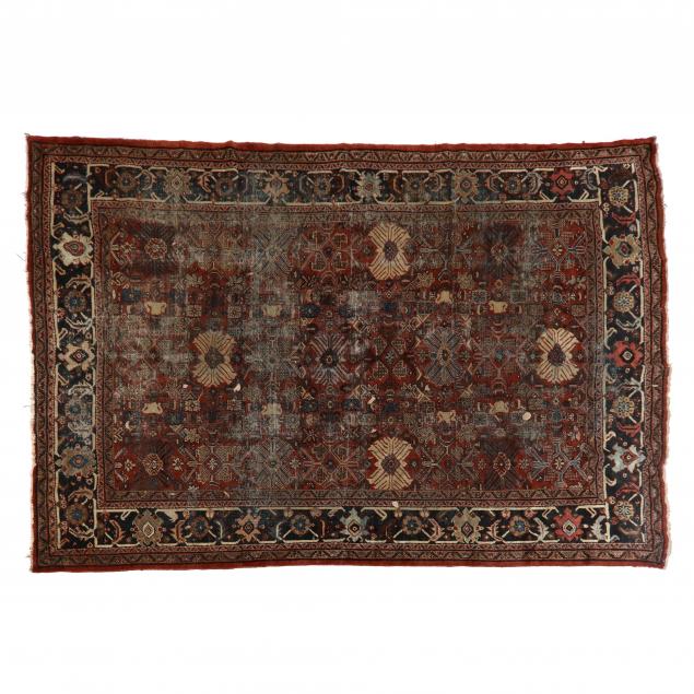 JOSHEGAN RUG Brick red field with
