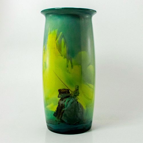 JOUSTING KNIGHT AT CASTLE, VASE