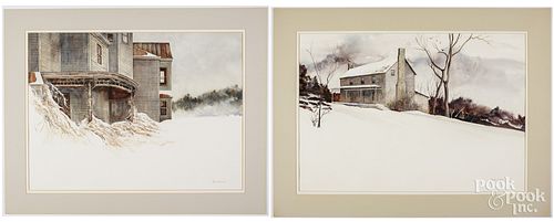 JOYCE WILLIAMS TWO WATERCOLOR