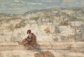 JOZEF ISRAELS, WATERCOLOR, VIE