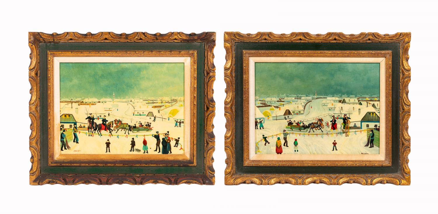 JOZSEF FALUSI, PAIR OF FOLK ART