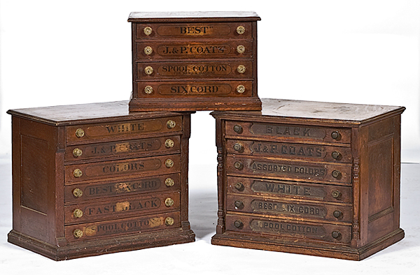 J.P. Coats Spool Cabinets